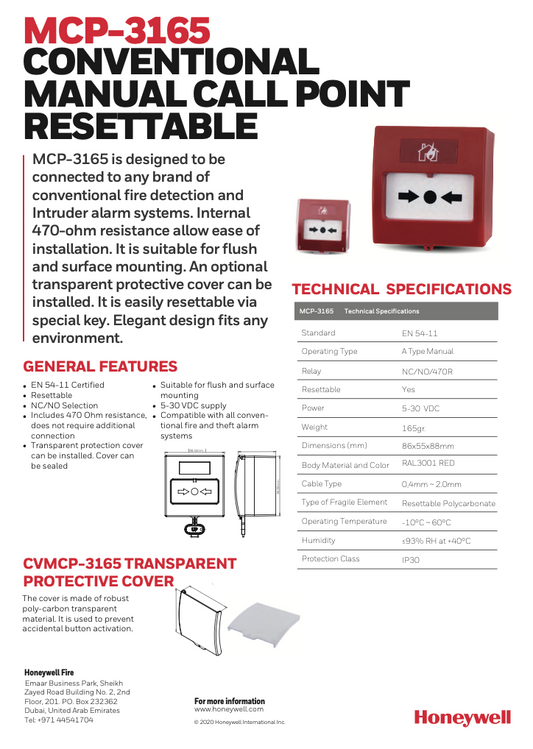 Conventional Manual Call Point Make : Honeywell